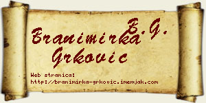 Branimirka Grković vizit kartica